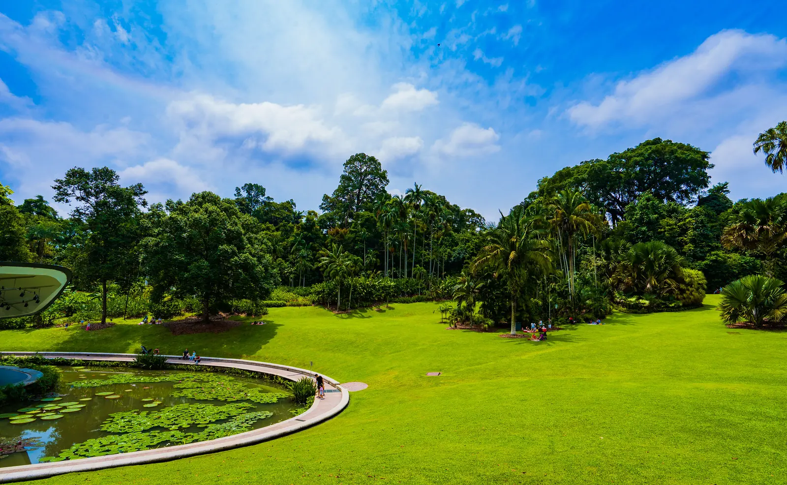 Orchid display beds in the ticketed National Orchid Garden at the Singapore Botanic Gardens