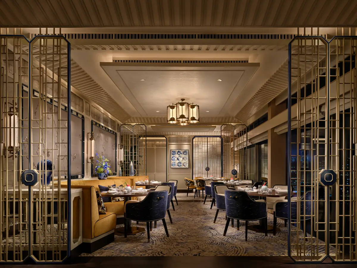 Dining room at Jin Ting Wan on level 55 of Marina Bay Sands, Singapore