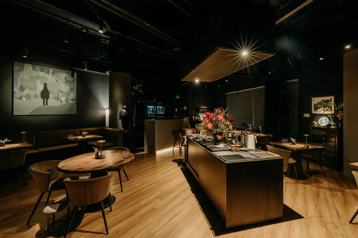 The dining room at Labyrinth, Esplanade Mall, Singapore
