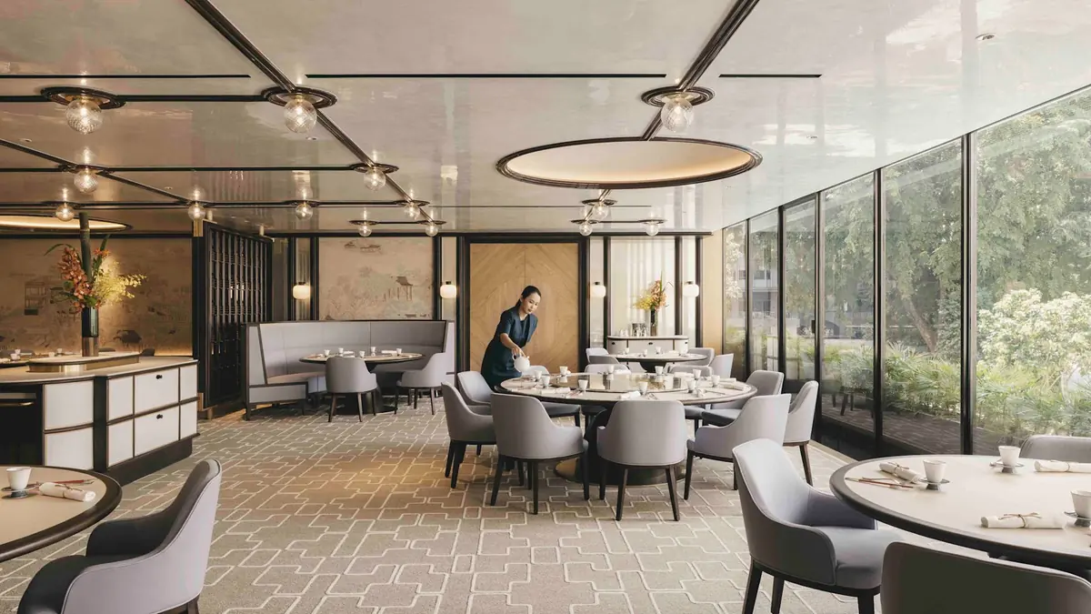 The dining room at Summer Palace, Conrad Singapore Orchard, Singapore