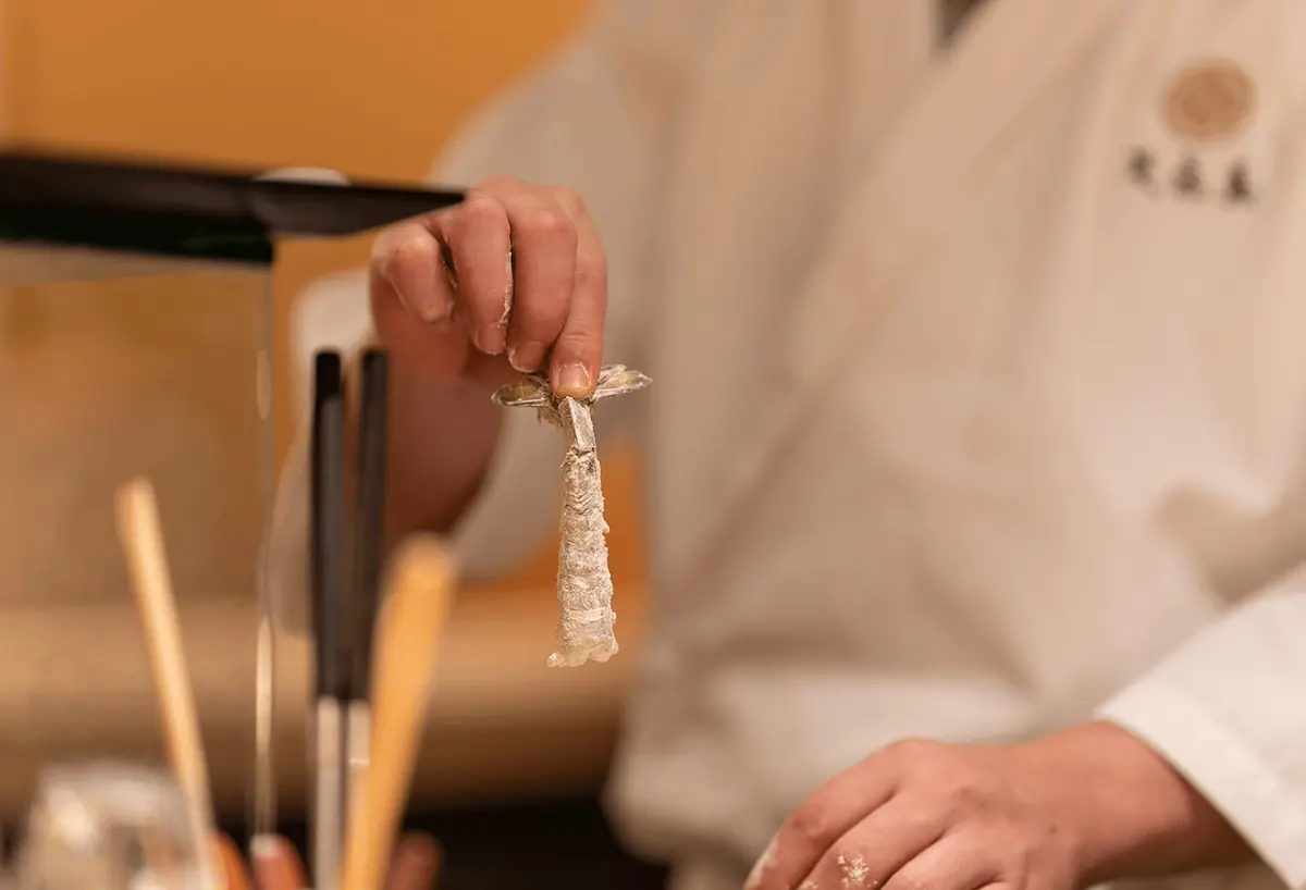 Plated tempura course at Tenshima, Singapore