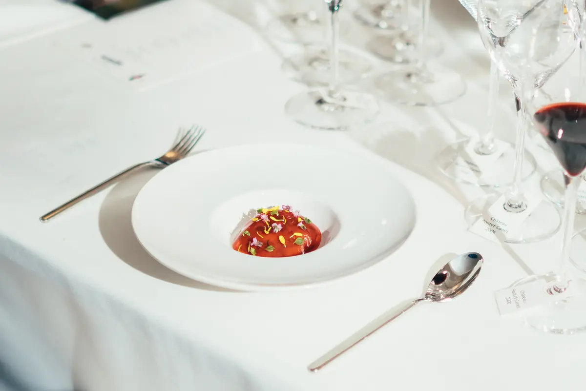 A minimalist plated dish at Whitegrass, Singapore