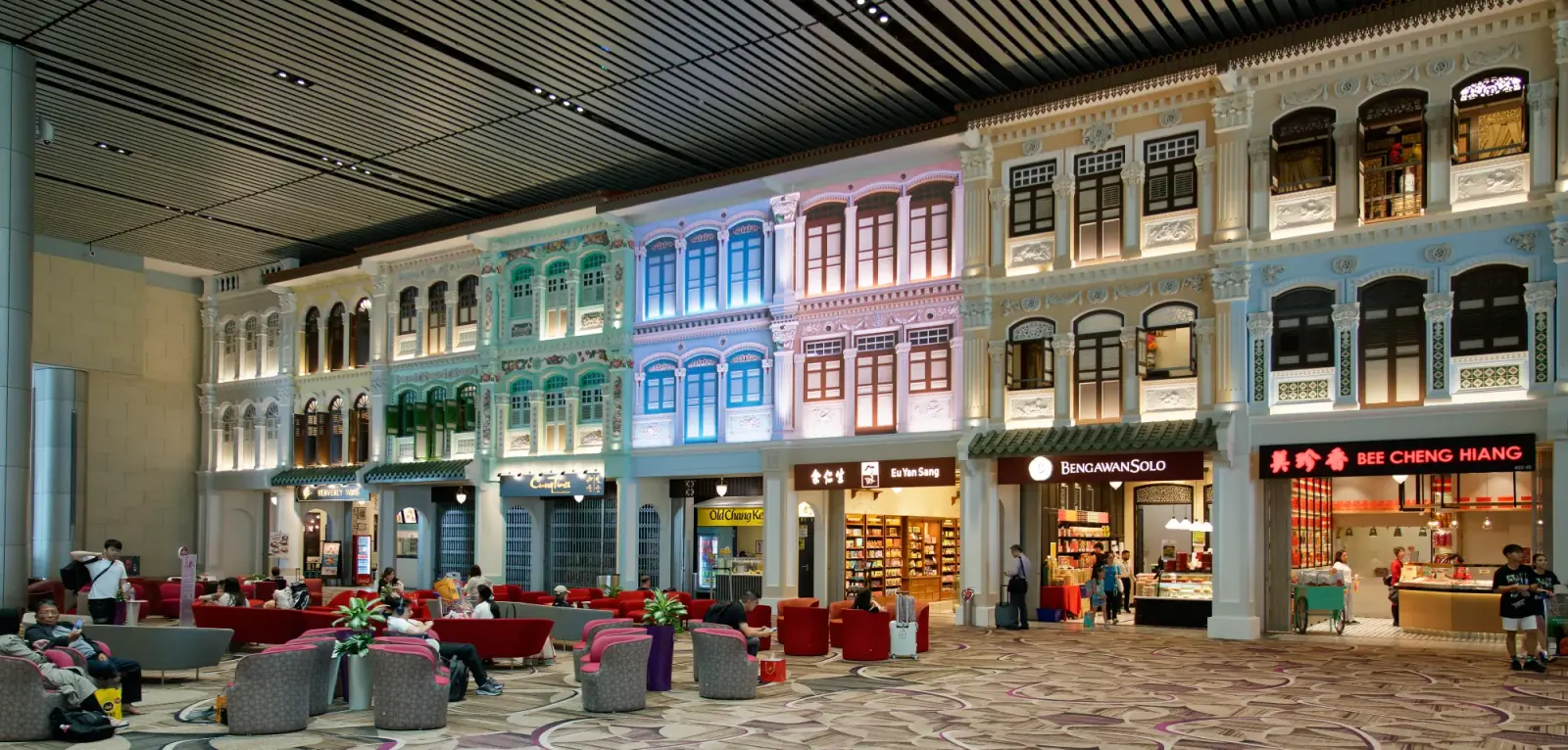 Changi Airport — The Heritage Zone exhibit at Terminal 4, Changi Airport, showcasing Singapore's Peranakan heritage