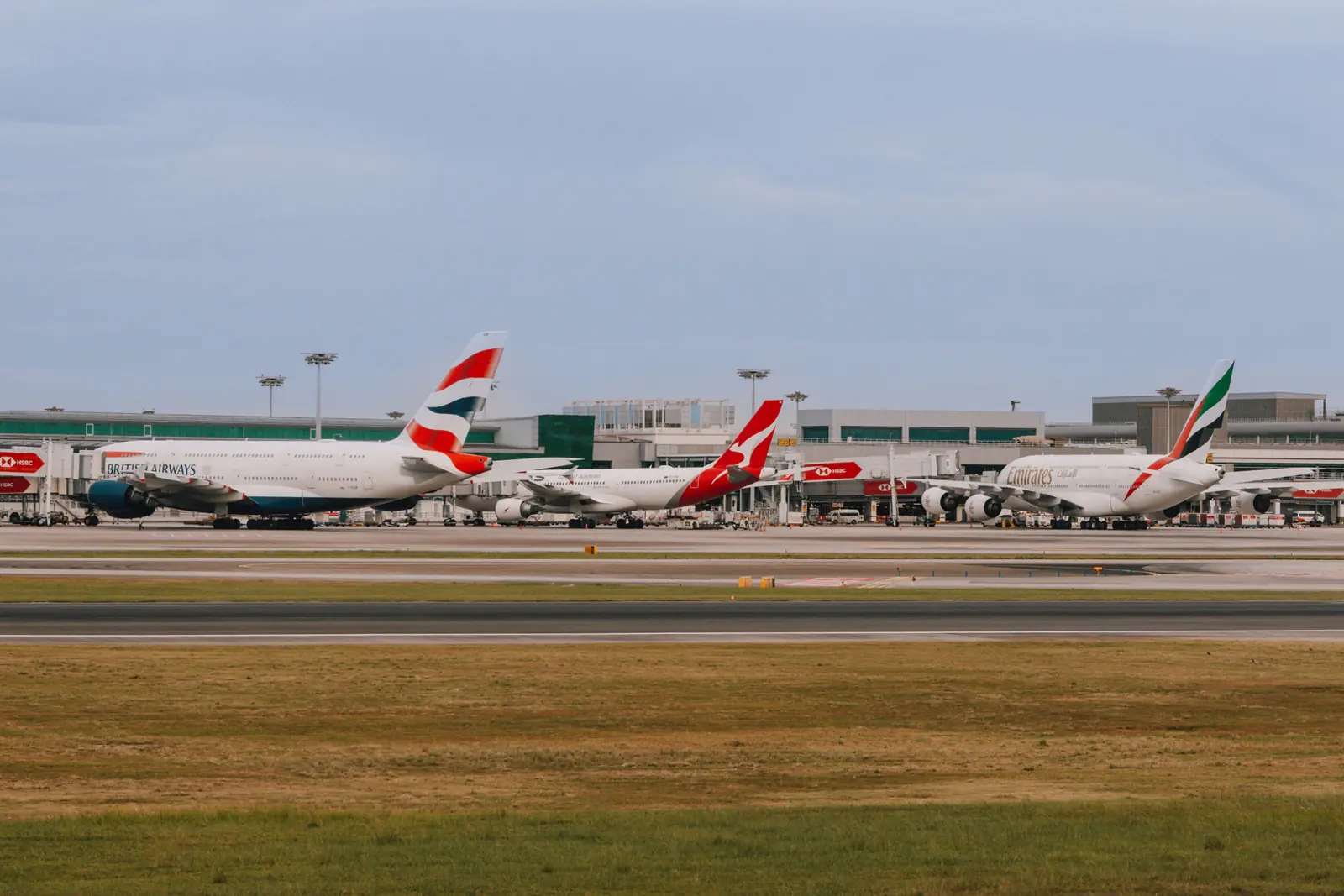 Changi Airport — An aircraft parked at a gate at Changi Airport