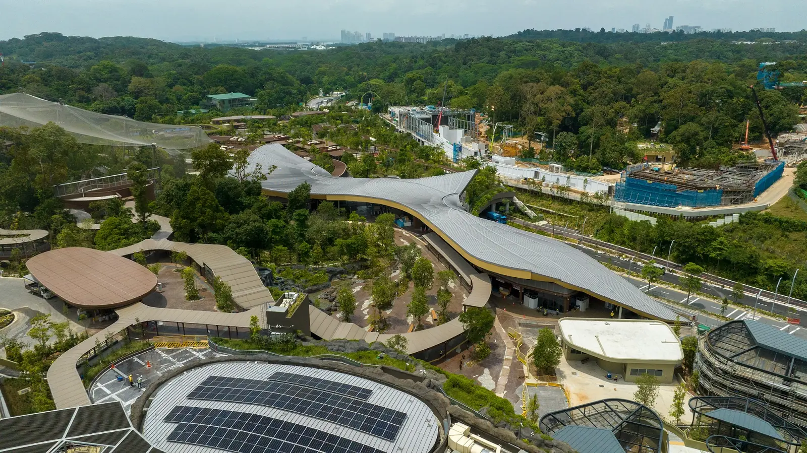 Mandai Wildlife West — Mandai Wildlife West connects to the entrance and winged canopy of Bird Paradise, Singapore