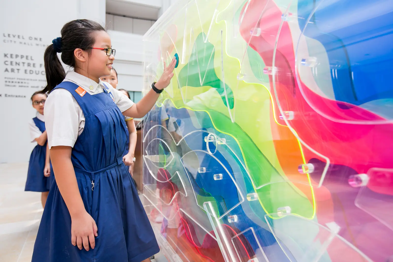 National Gallery Singapore — The Art Corridor at the Keppel Centre for Art Education, National Gallery Singapore, lined with interactive displays