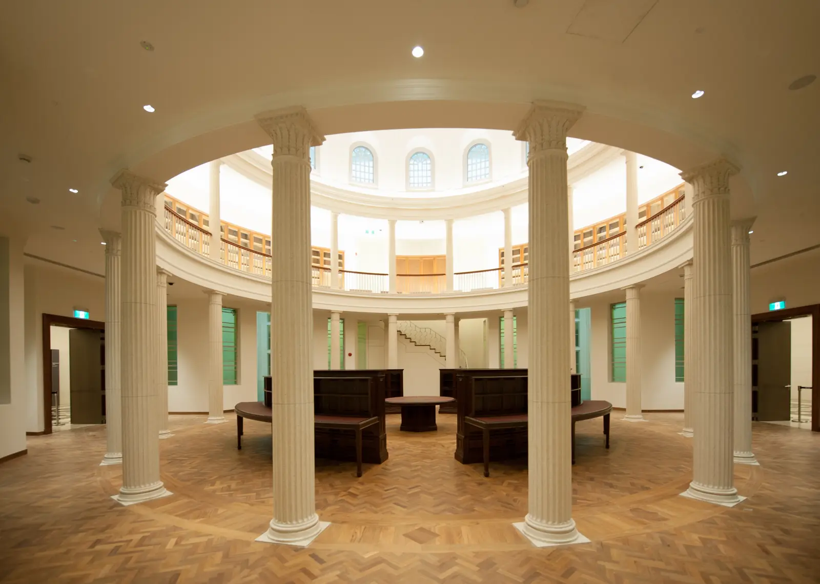 National Gallery Singapore — The domed rotunda of National Gallery Singapore's former Supreme Court building seen from below