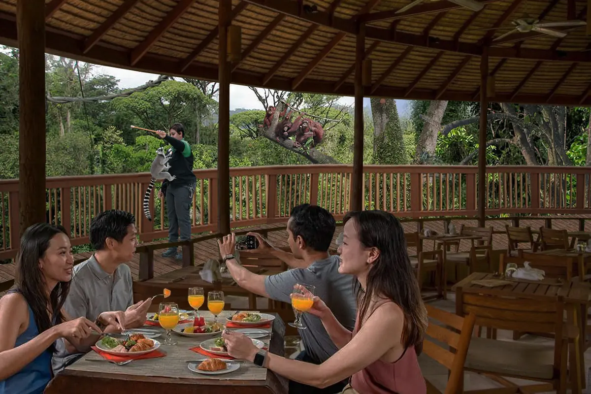 Singapore Zoo — Breakfast in the Wild at bistro of Marine Coastal Exhibit and F&B hub at Singapore Zoo, Singapore
