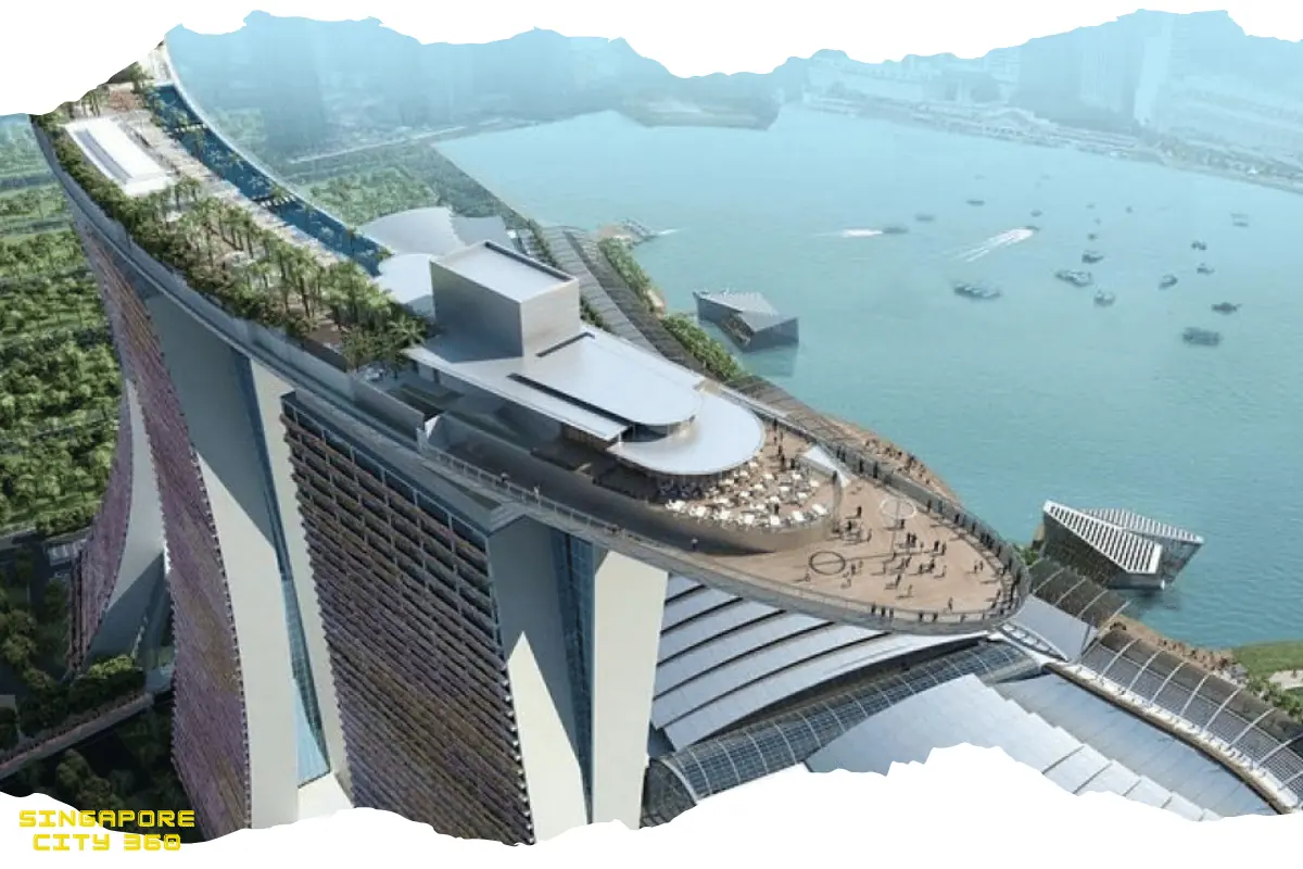 SkyPark Infinity Pool on Level 57 at Marina Bay Sands, the 150-metre rooftop pool above the Singapore skyline