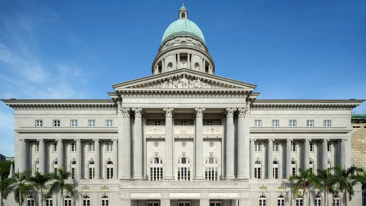 The National Gallery Singapore in the civic district, with rooftop views over the Padang